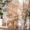 Bali & Pari Hecate Modern Bohemian Natural Brown Rattan Peacock Chair 242-13599-ZORO - alternate 7